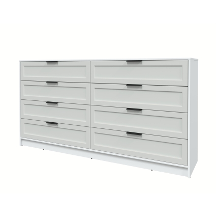 Kомод Тренд КТ-К197 (Белый ЛДСП/ Грэй ЛМДФ) Ш1965 В1020 Г451